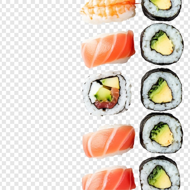 Una deliciosa variedad de sushi Una delicia culinaria
