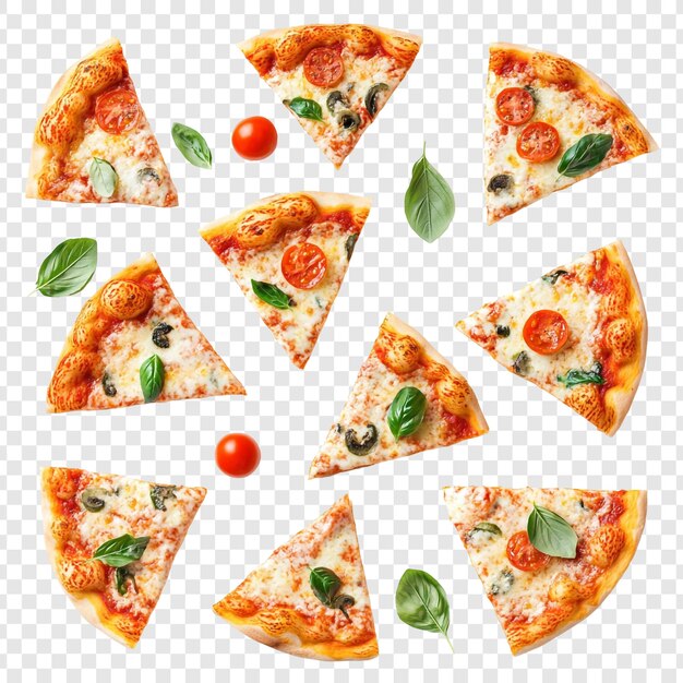 Las deliciosas rebanadas de pizza son una delicia culinaria