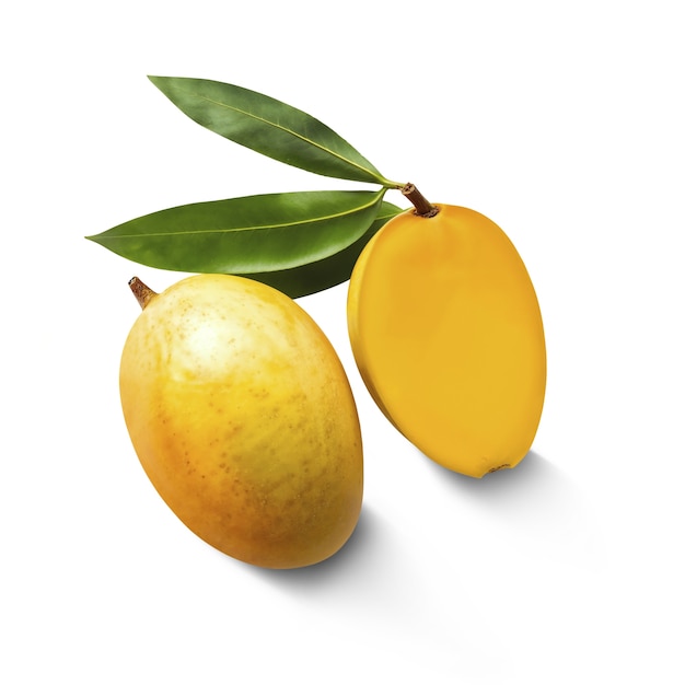 Un delicioso mango en el estudio.