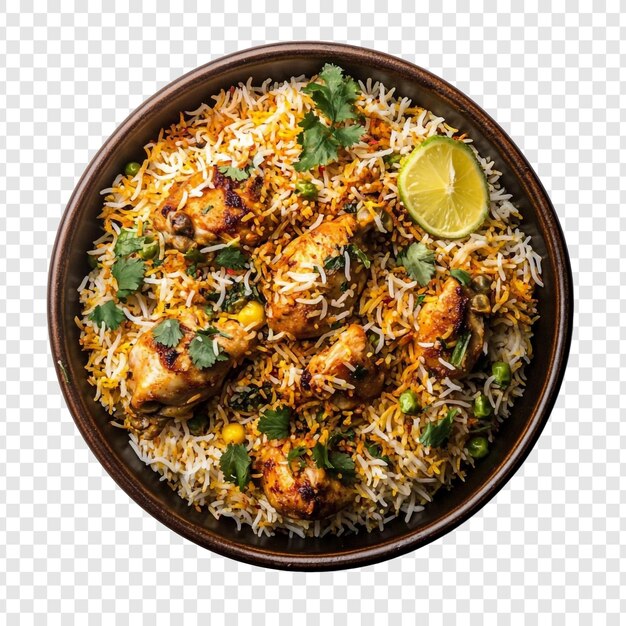 Delicioso pollo Biryani en un cuenco