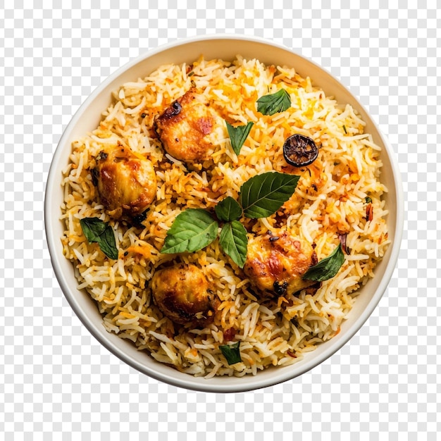 Delicioso pollo Biryani Un plato de arroz fragante y sabroso con pollo tierno especias aromáticas y hierbas frescas Perfecto para una comida reconfortante y satisfactoria