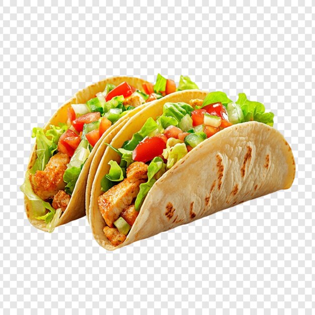 Deliciosos tacos de pollo con verduras frescas