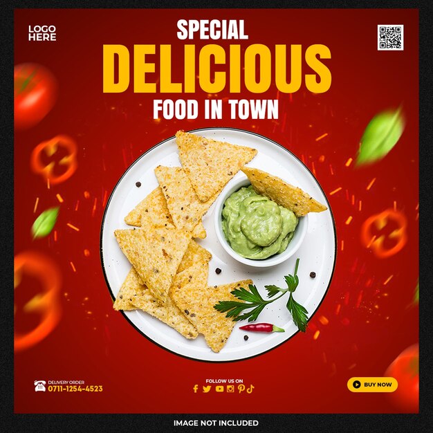 Delicious Food-sjabloon voor sociale media