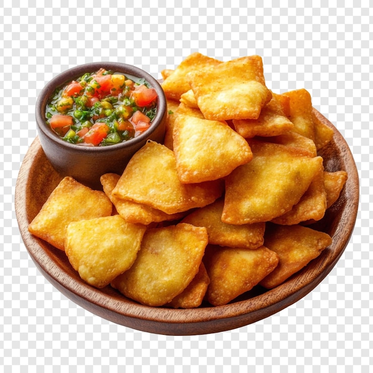 PSD Gratis delicious golden fried arepas with pico de gallo