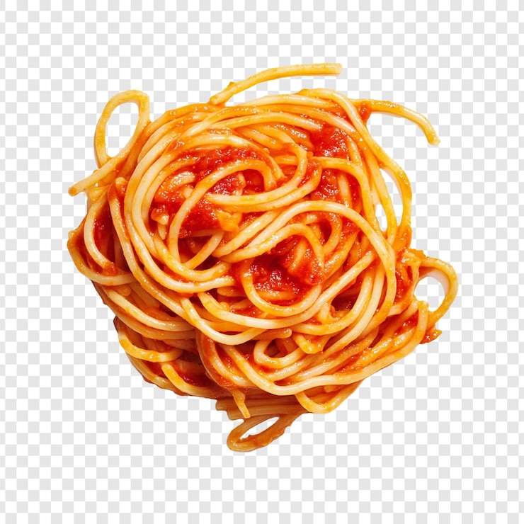 PSD Gratis delicious spaghetti with marinara sauce