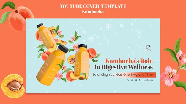 Deliziosa copertina YouTube di kombucha