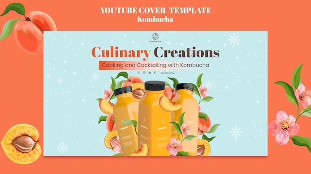 Deliziosa copertina YouTube di kombucha