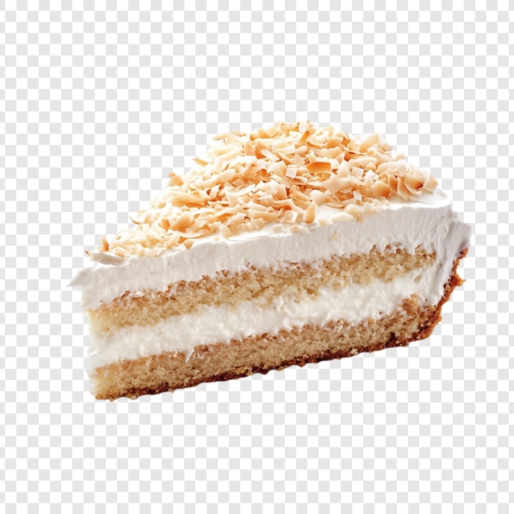 PSD gratuito deliziosa fetta di torta di crema di cocco un dolce regalo
