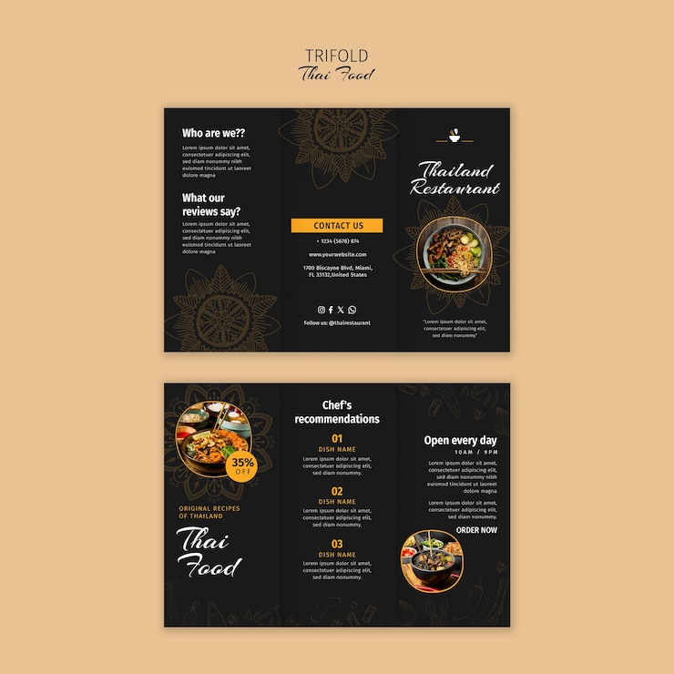 PSD gratuito delizioso modello di cibo thailandese
