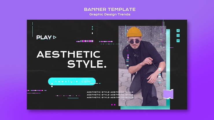 PSD Gratis desain banner tren desain grafis
