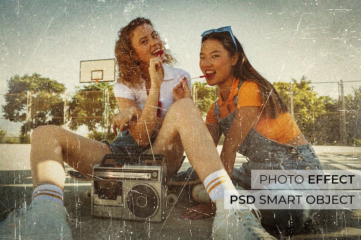 PSD Gratis desain efek foto grunge