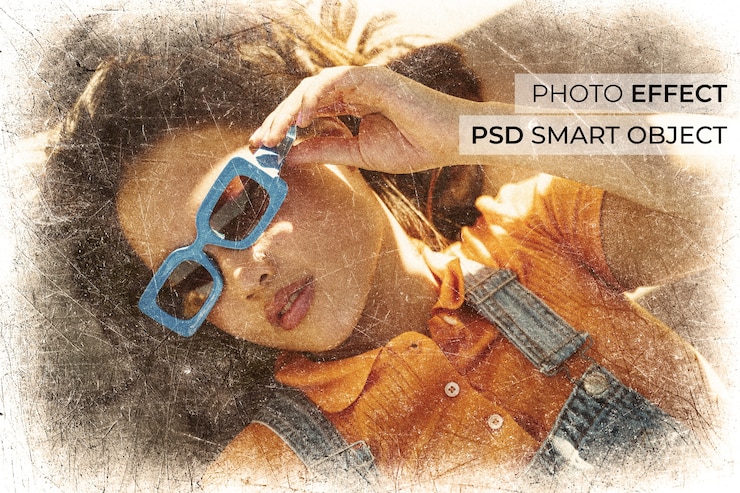 PSD Gratis desain efek foto grunge