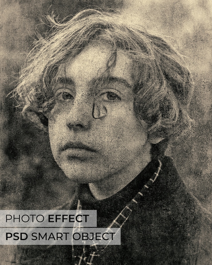 PSD Gratis desain efek foto grunge