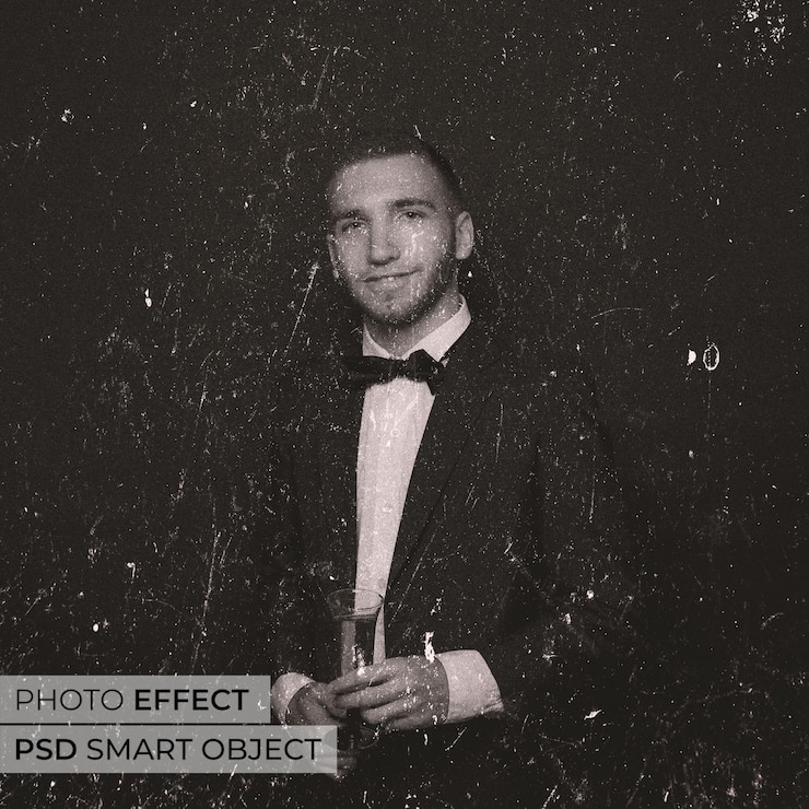 PSD Gratis desain efek foto grunge