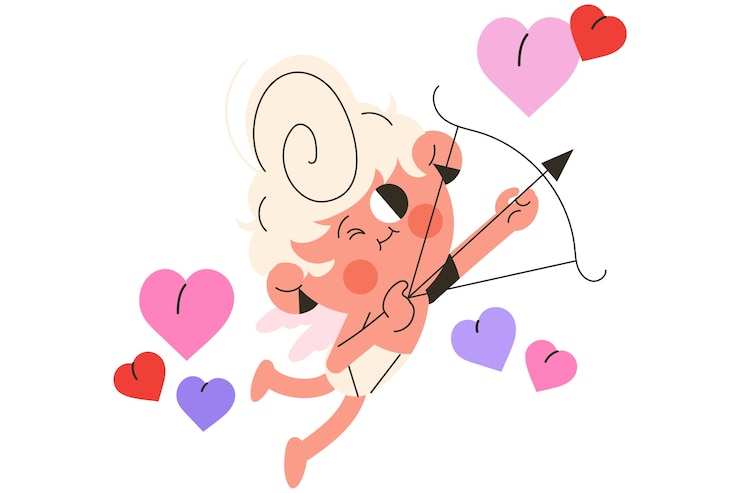 PSD Gratis desain ikon hari st. valentine