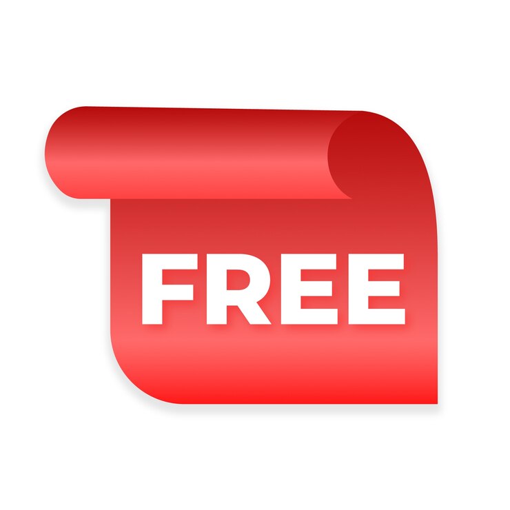 PSD Gratis desain label gratis realistis