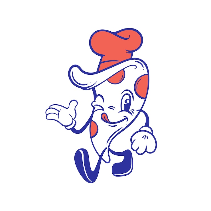 PSD Gratis desain logo restoran pizza vintage