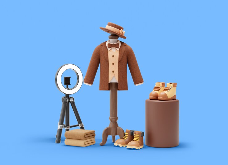 PSD Gratis desain still life influencer fesyen