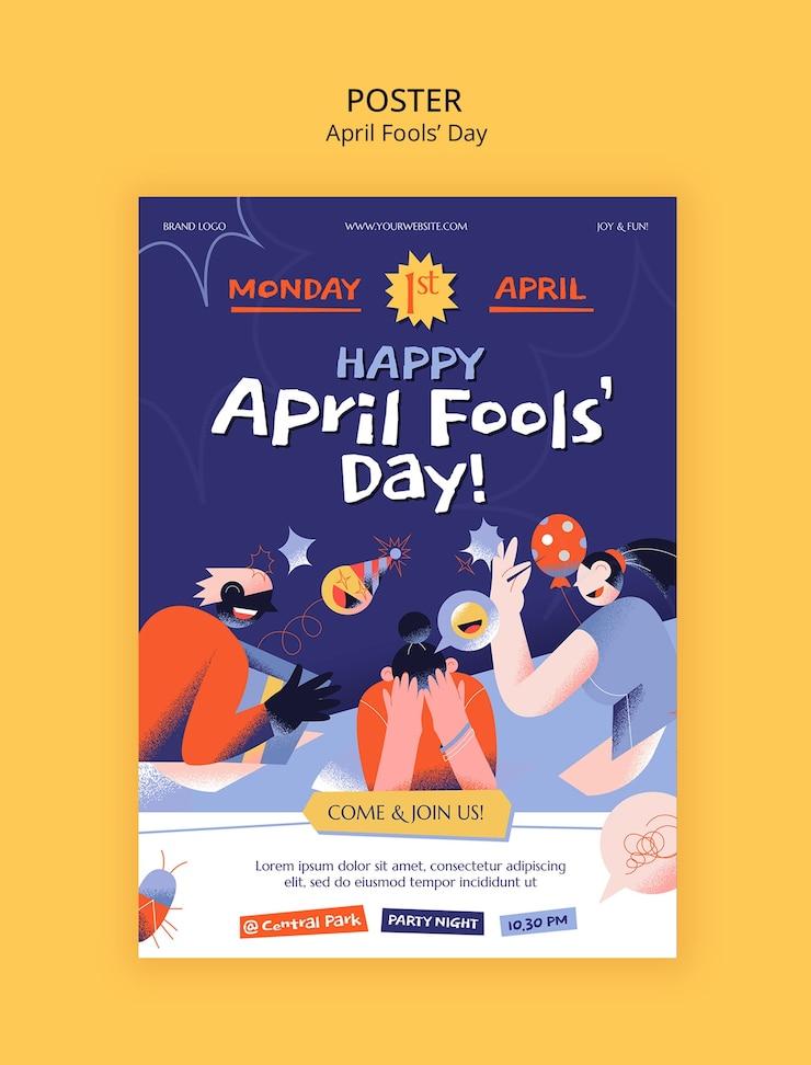 PSD Gratis desain templat april mop