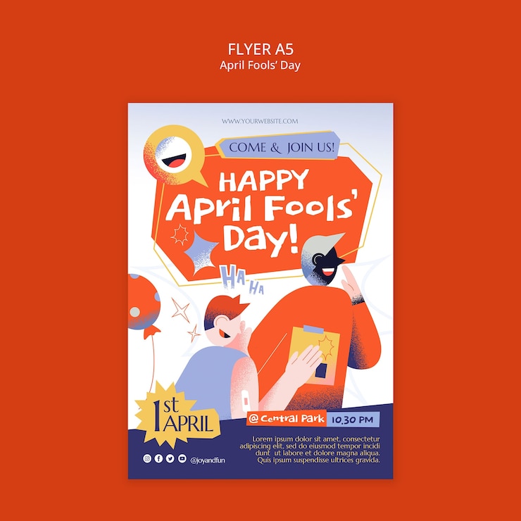 PSD Gratis desain templat april mop