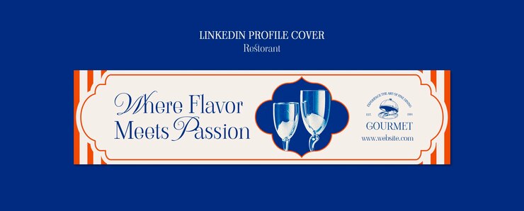 PSD Gratis desain templat banner linkedin restoran