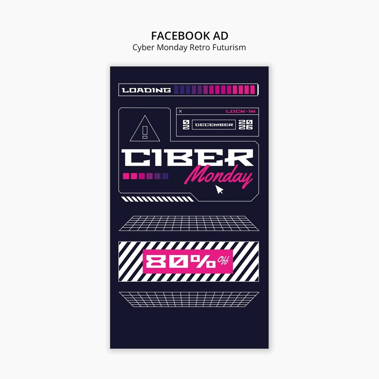 PSD Gratis desain templat cyber monday