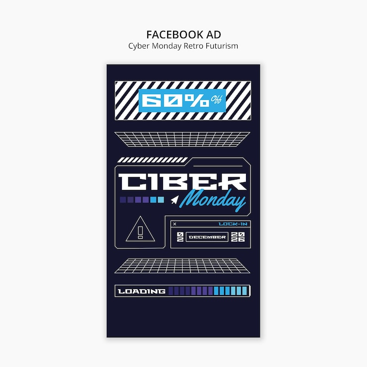 PSD Gratis desain templat cyber monday
