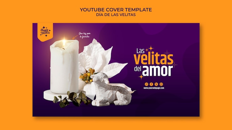 PSD Gratis desain templat dia de las velitas