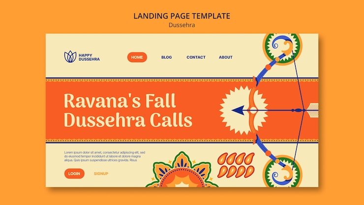 PSD Gratis desain templat dussehra
