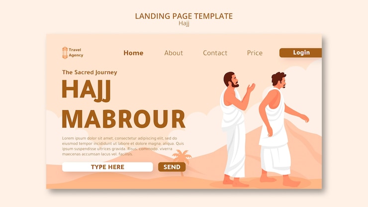 PSD Gratis desain templat haji