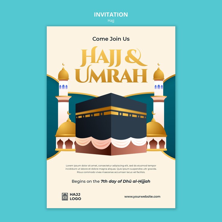 PSD Gratis desain templat haji