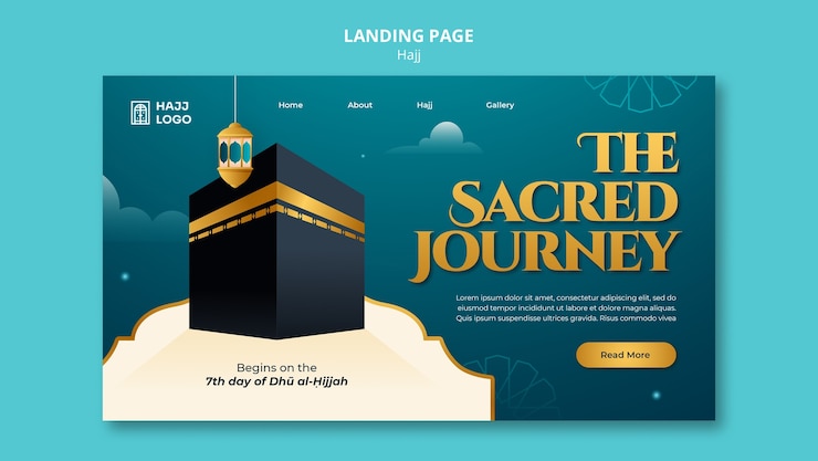 PSD Gratis desain templat haji