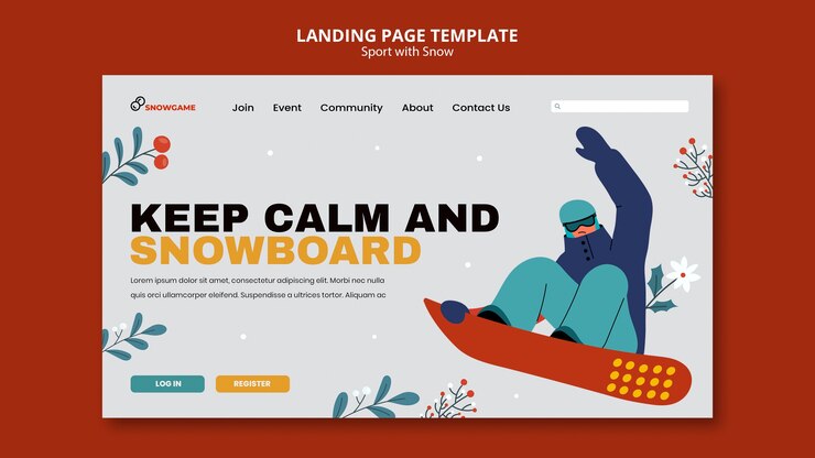 PSD Gratis desain templat halaman landas olahraga