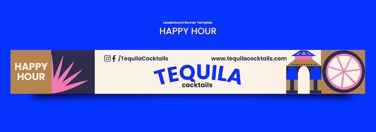 PSD Gratis desain templat happy hour