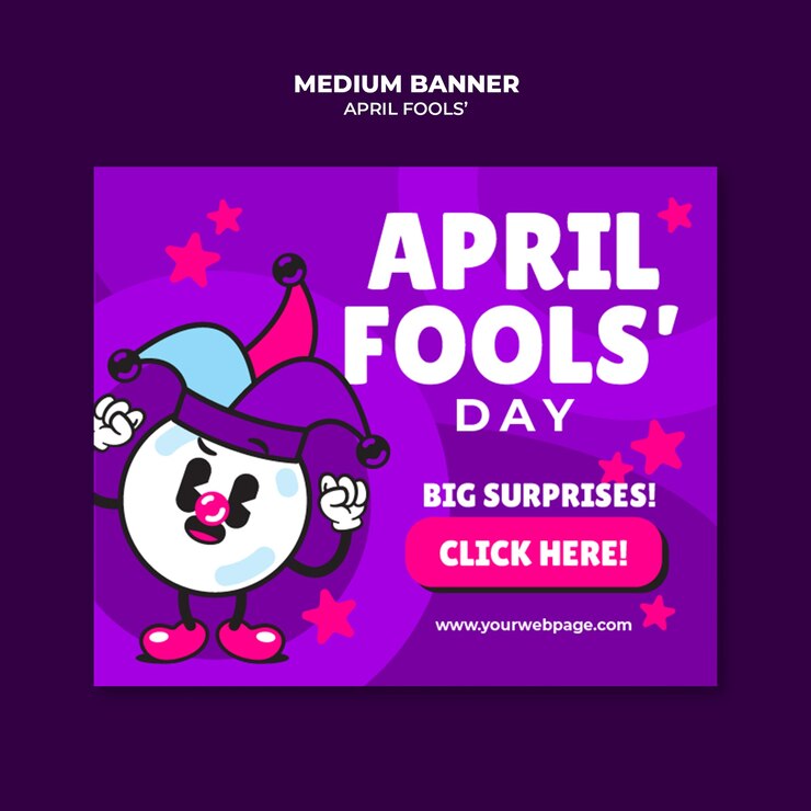 PSD Gratis desain templat hari april mop