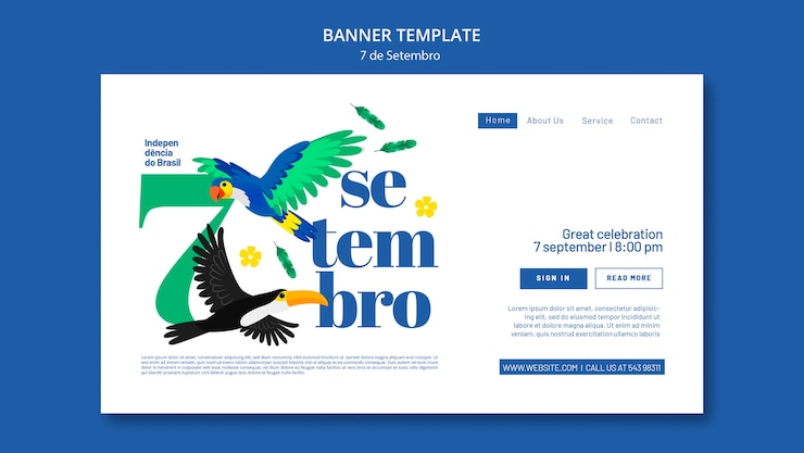 PSD Gratis desain templat hari kemerdekaan brazil