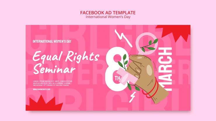 PSD Gratis desain templat hari wanita