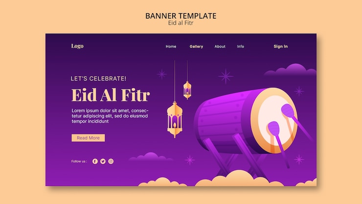 PSD Gratis desain templat idulfitri