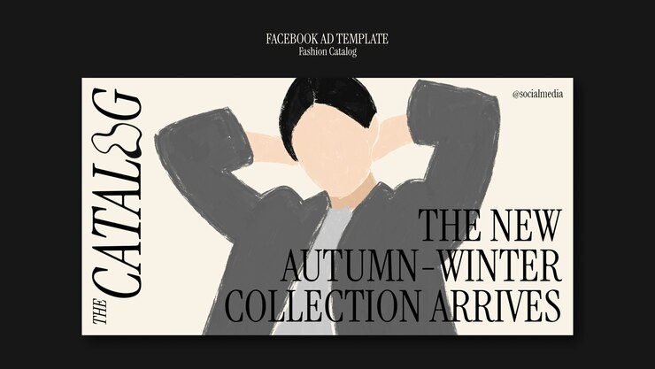 PSD Gratis desain templat katalog fashion