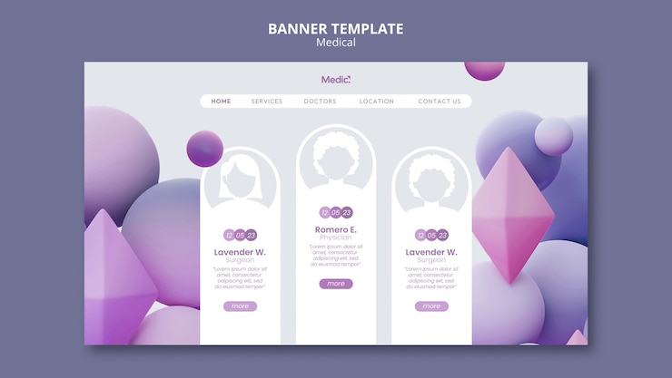 PSD Gratis desain templat medis