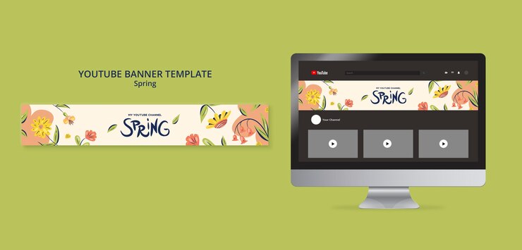 PSD Gratis desain templat musim semi