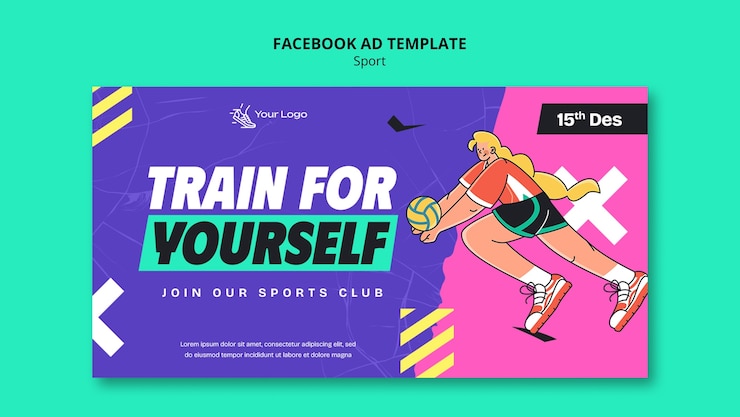 PSD Gratis desain templat olahraga