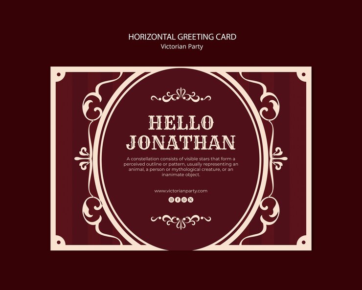 PSD Gratis desain templat pesta victorian