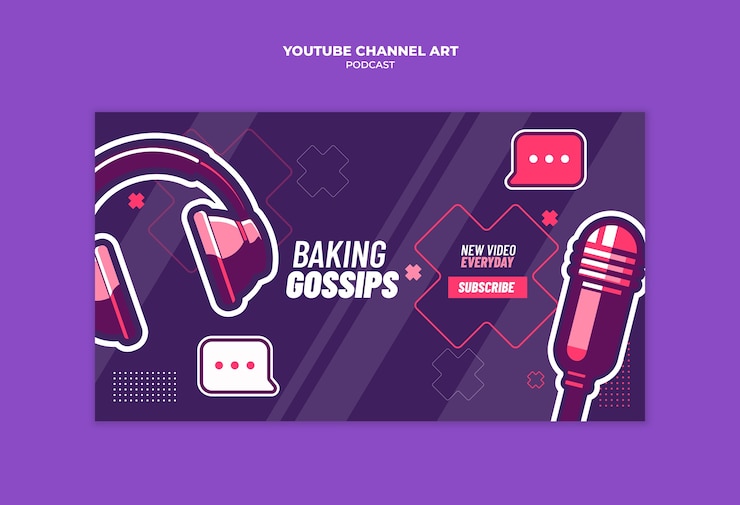 PSD Gratis desain templat podcast