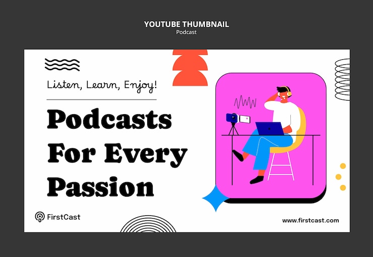 PSD Gratis desain templat podcast