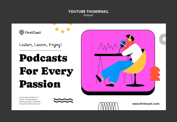 PSD Gratis desain templat podcast