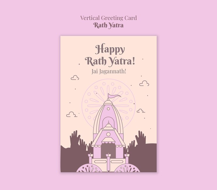 PSD Gratis desain templat rath yatra