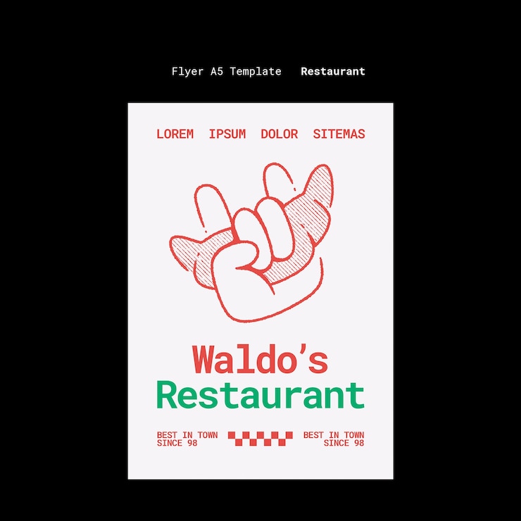 PSD Gratis desain templat restoran