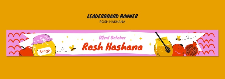 PSD Gratis desain templat rosh hashanah