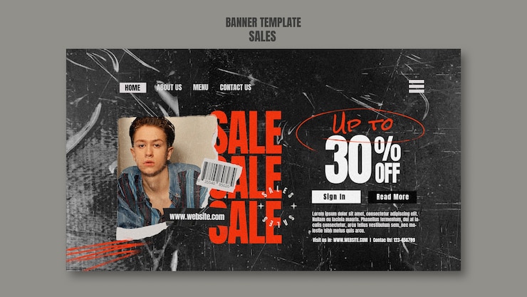PSD Gratis desain templat sales